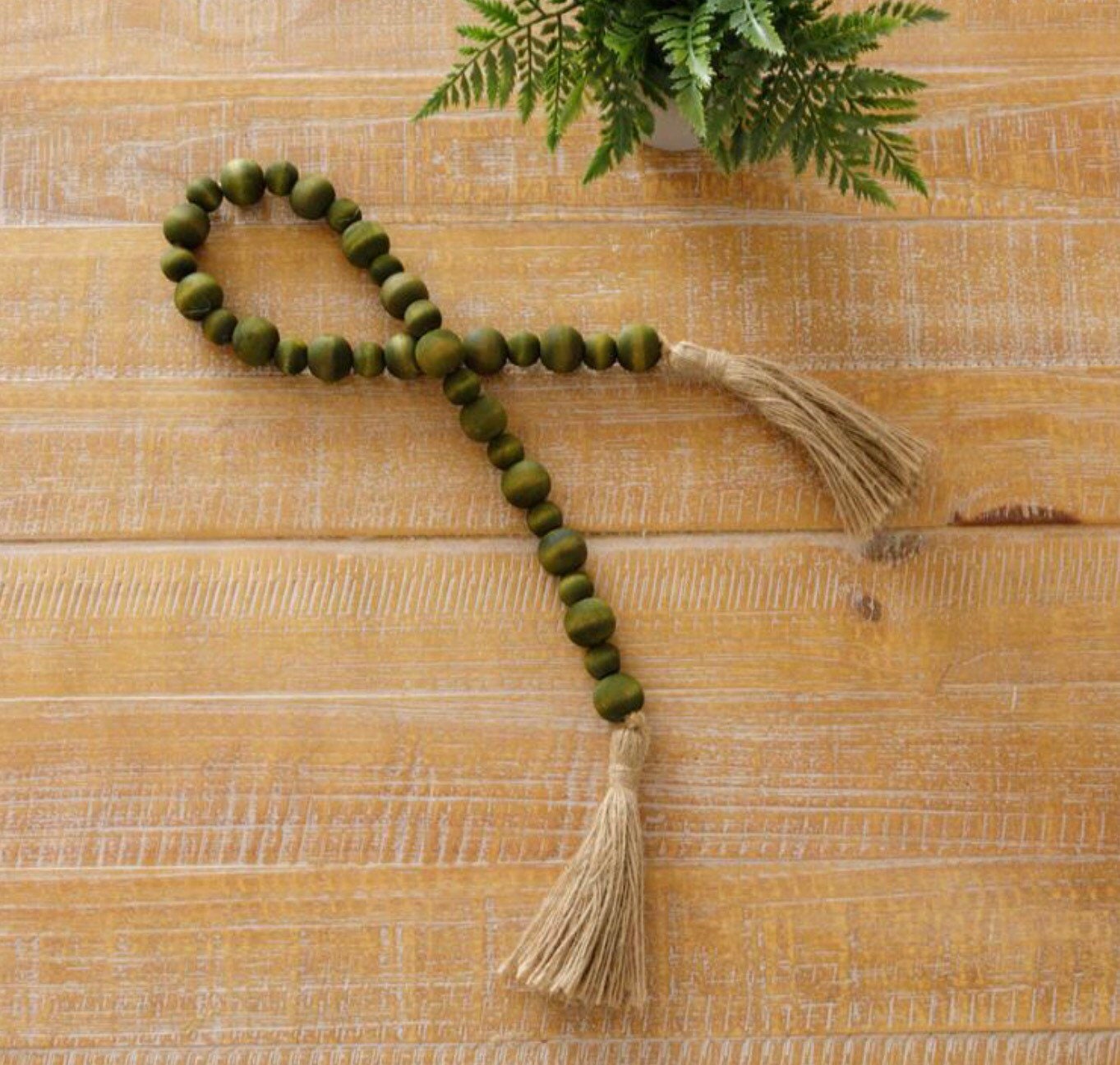 Olive Green Farmhouse Beads NEW