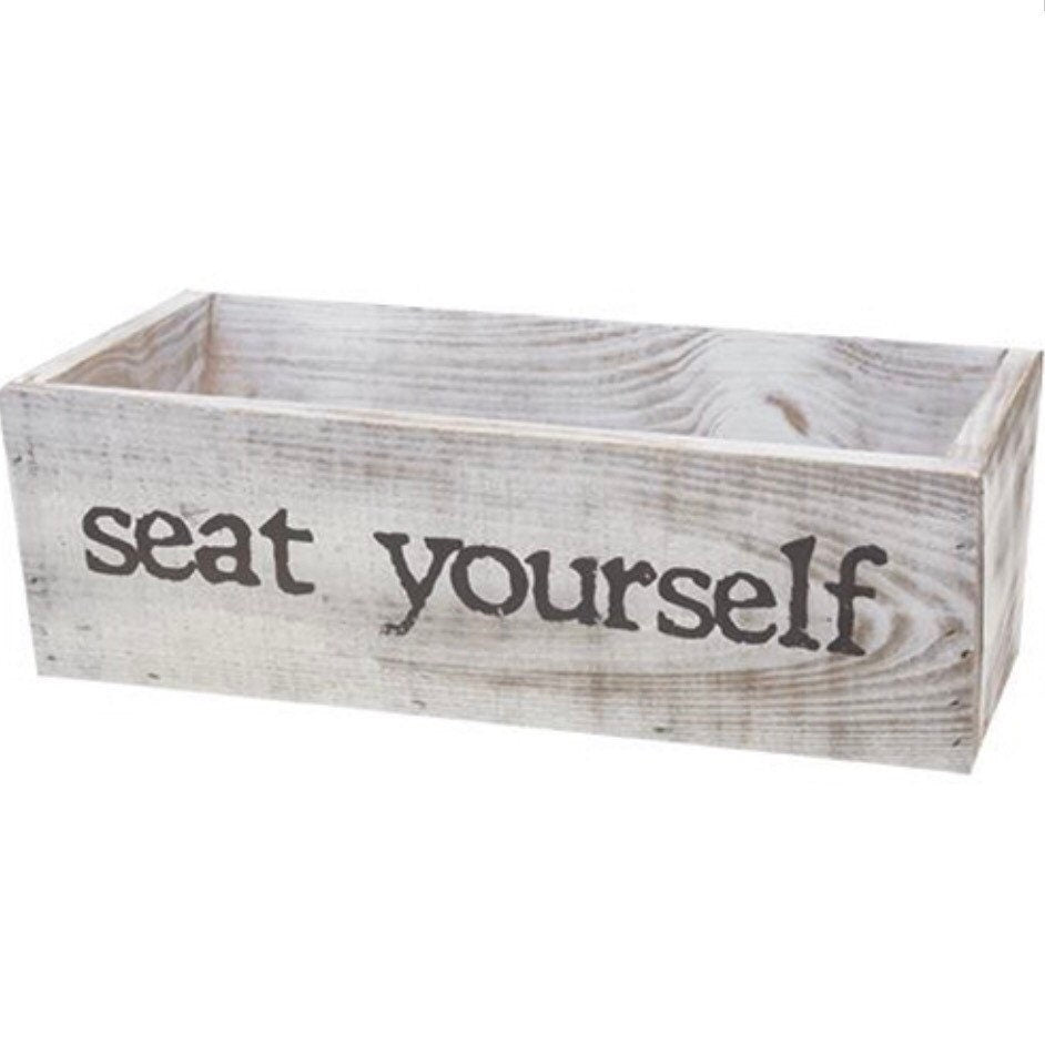 Hello Sweet Cheeks/Seat Yourself Reversible Toiletries Box NEW