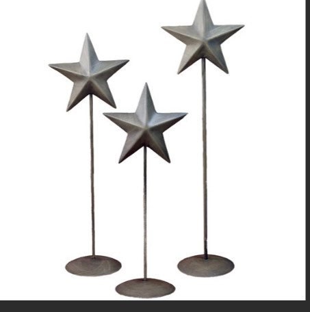 Barn Star Pedestals Set/3 (10”, 12”, 14”)