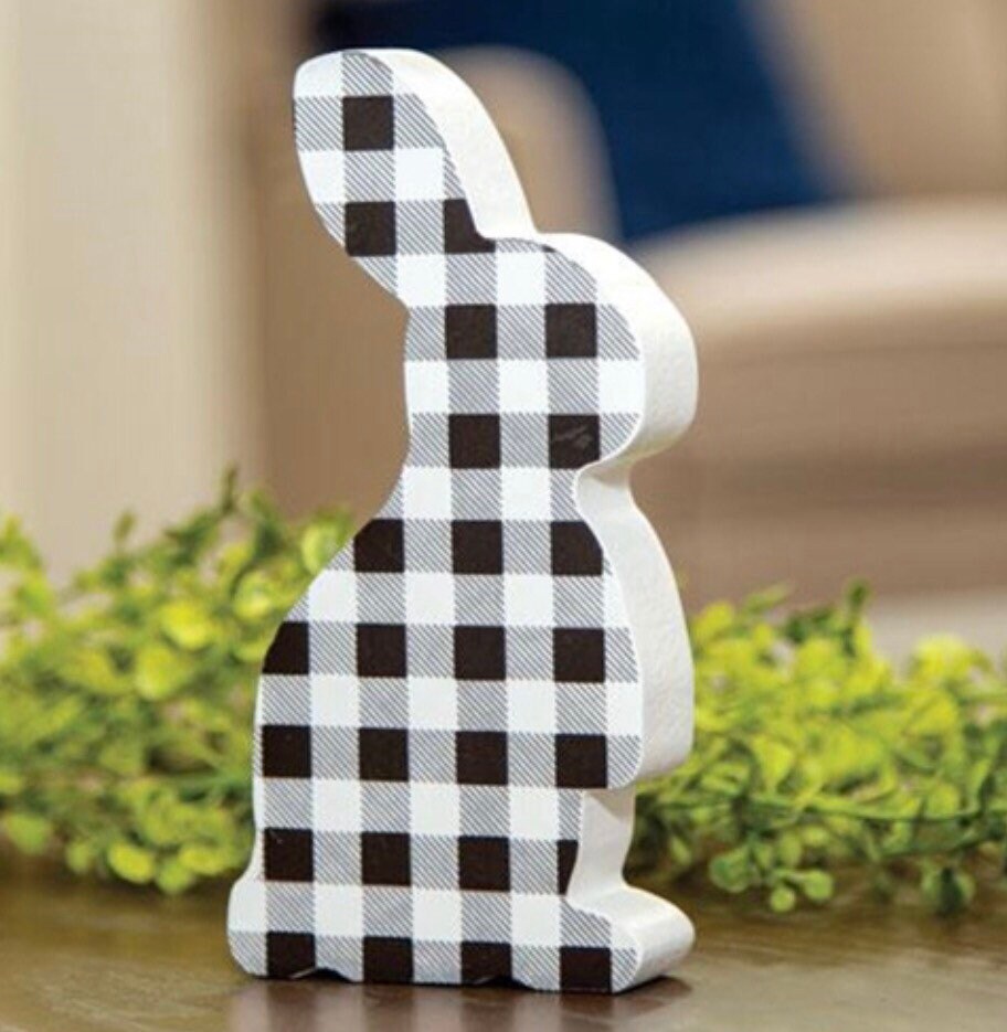 Black & White Buffalo Check Chunky Bunny NEW