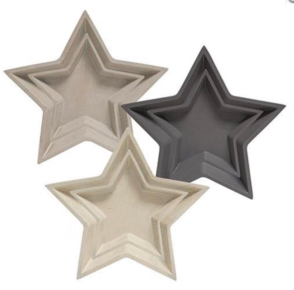 2/Set, Farmhouse Colors Star Nesting Trays!