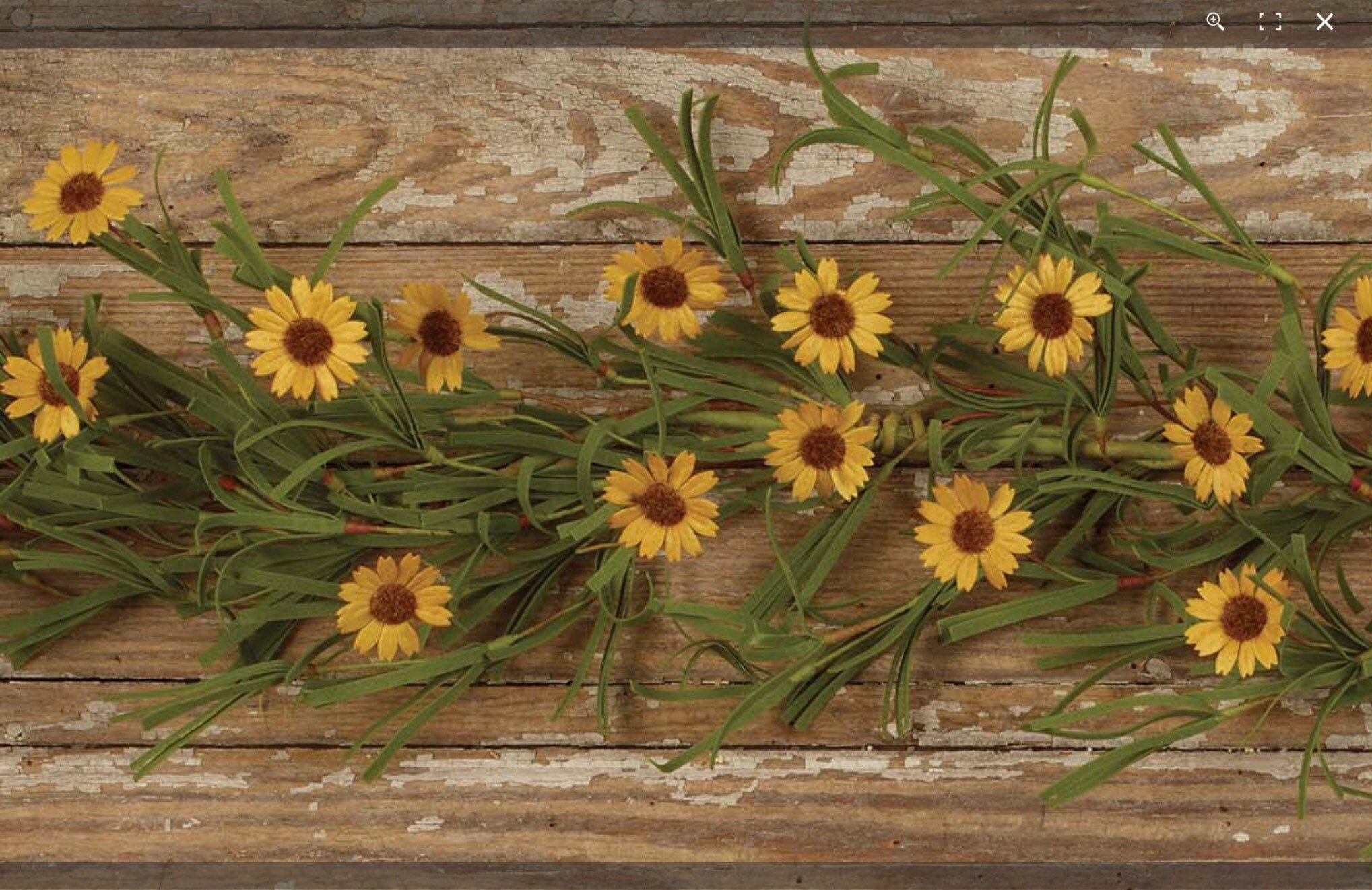 4’ White or Yellow Mini Daisy Garland New