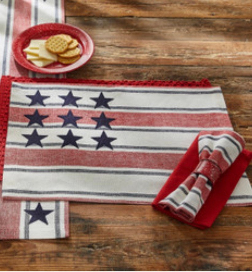 Stars & Stripes Patriotic Placemats Set of 4!New