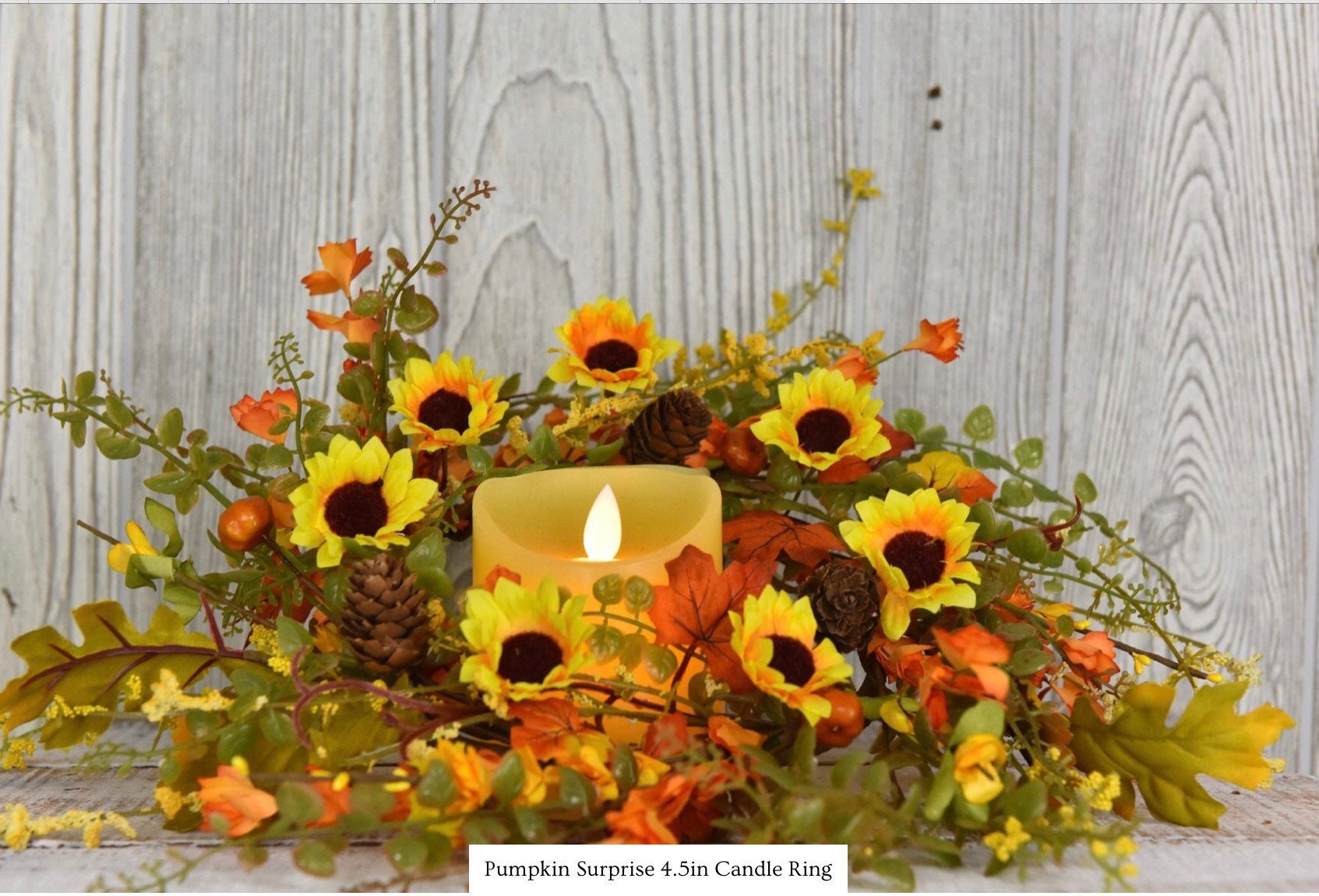 Pumpkin Surprise 4.5 inch Candle Ring NEW