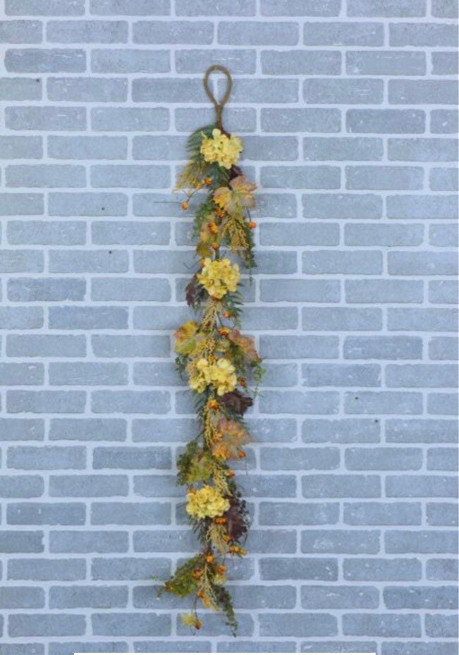 Autumn Hydrangea 4ft Garland NEW