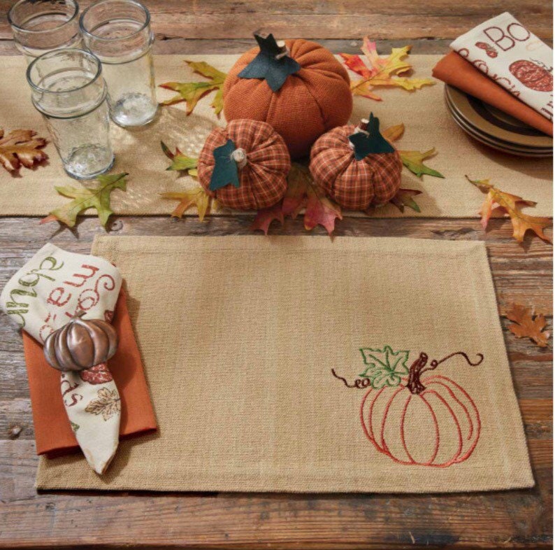Rustic Pumpkin Placemat Set of 4