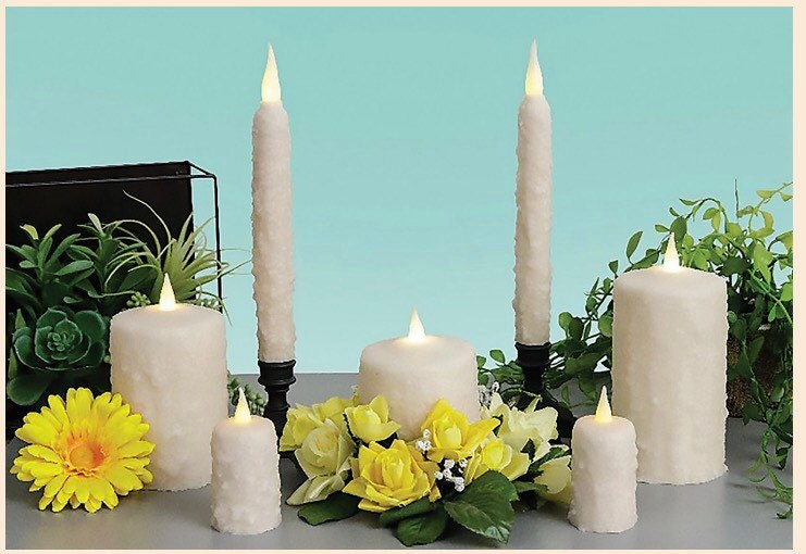 Hand Waxed White Candle 6” With timer!
