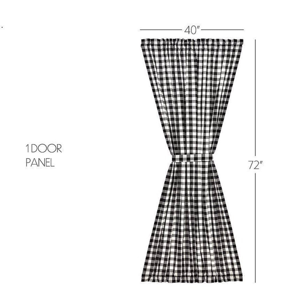 Annie Buffalo Black Check Door Panel 72 x 40” NEW