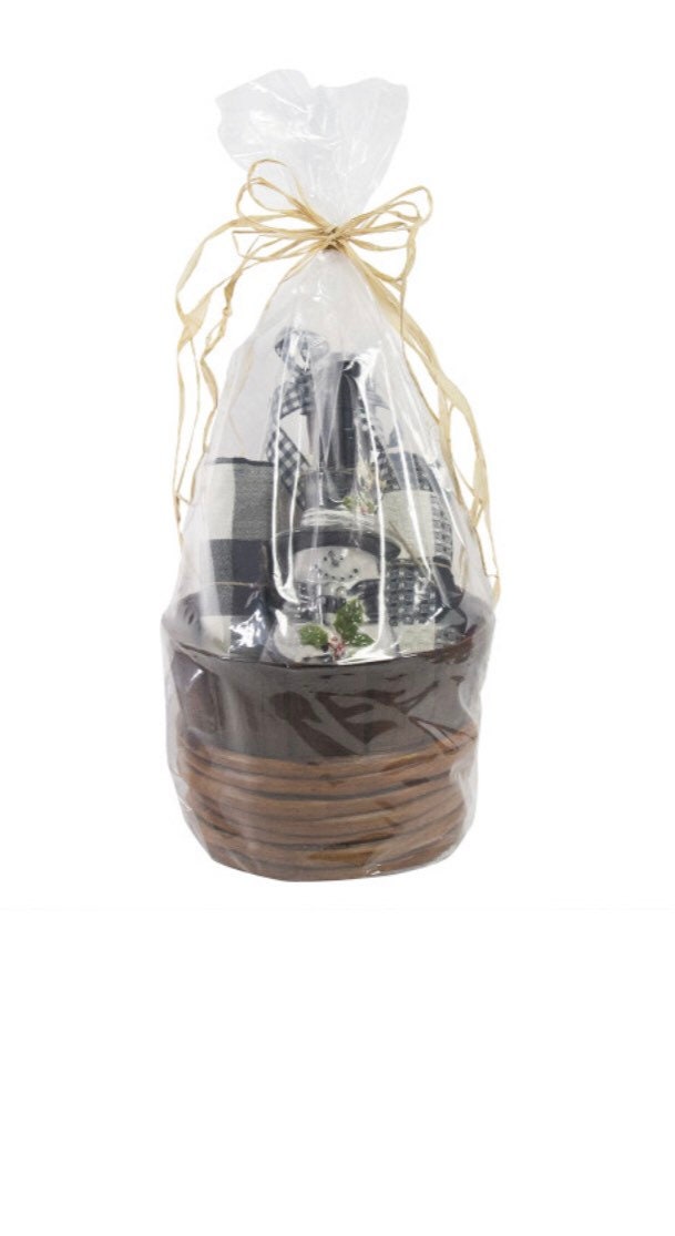 Snowman Treenware Basket Gift Set NEW