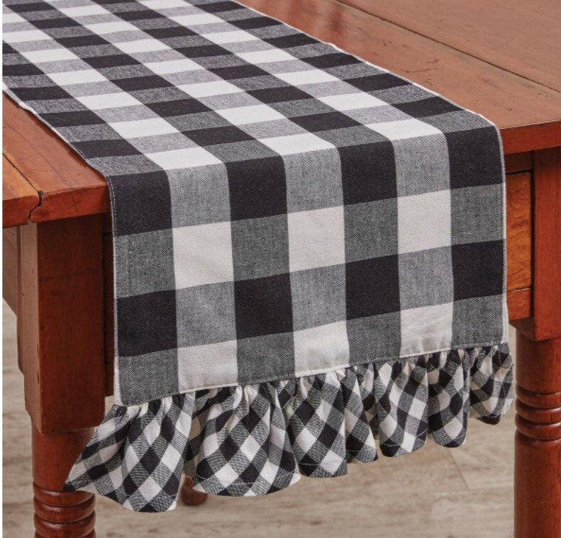Wicklow Ruffled Table Runner 13” x  42” L - New