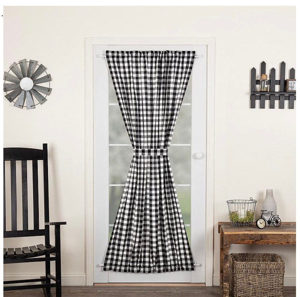 Annie Buffalo Black Check Door Panel 72 x 40” NEW