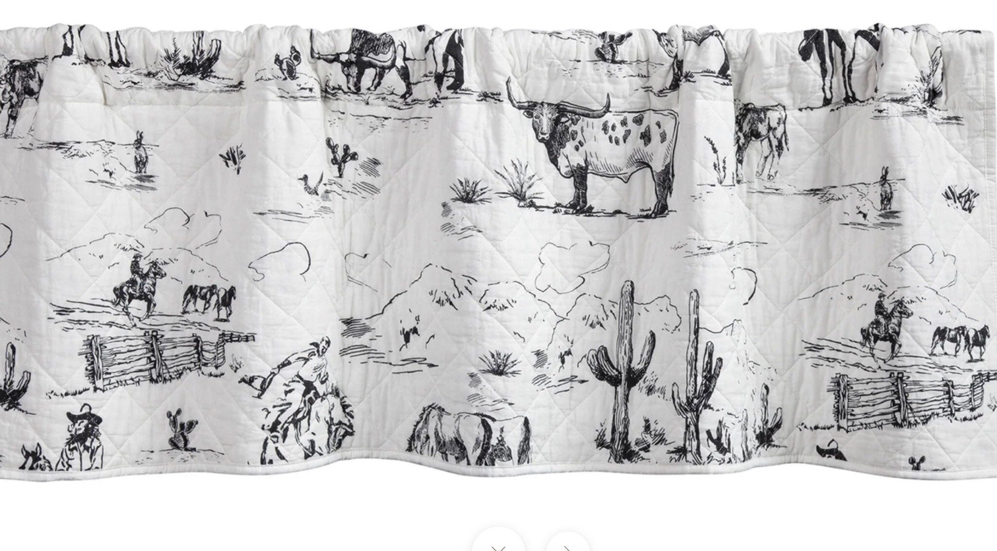 Ranch Life Quilted Valance NEW
