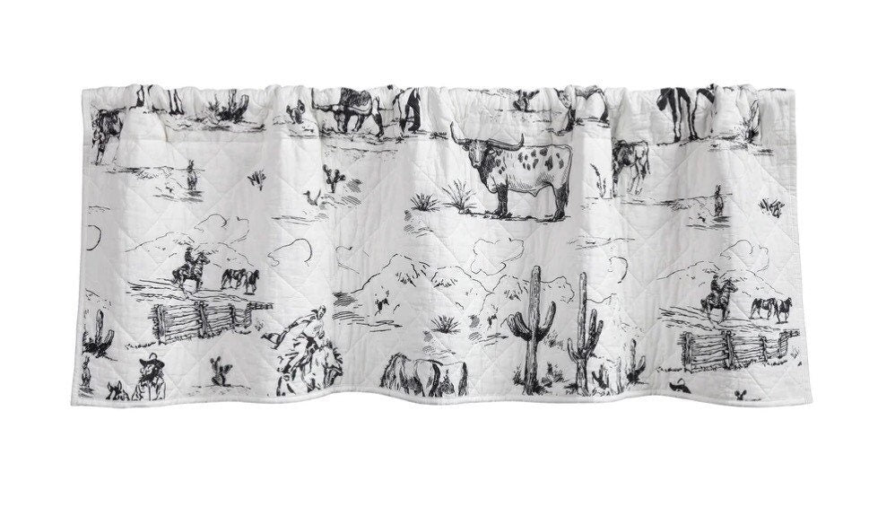Ranch Life Quilted Valance NEW