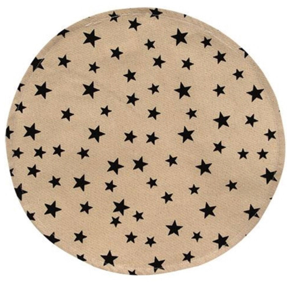 Black Star Round Mat (13”) NEW