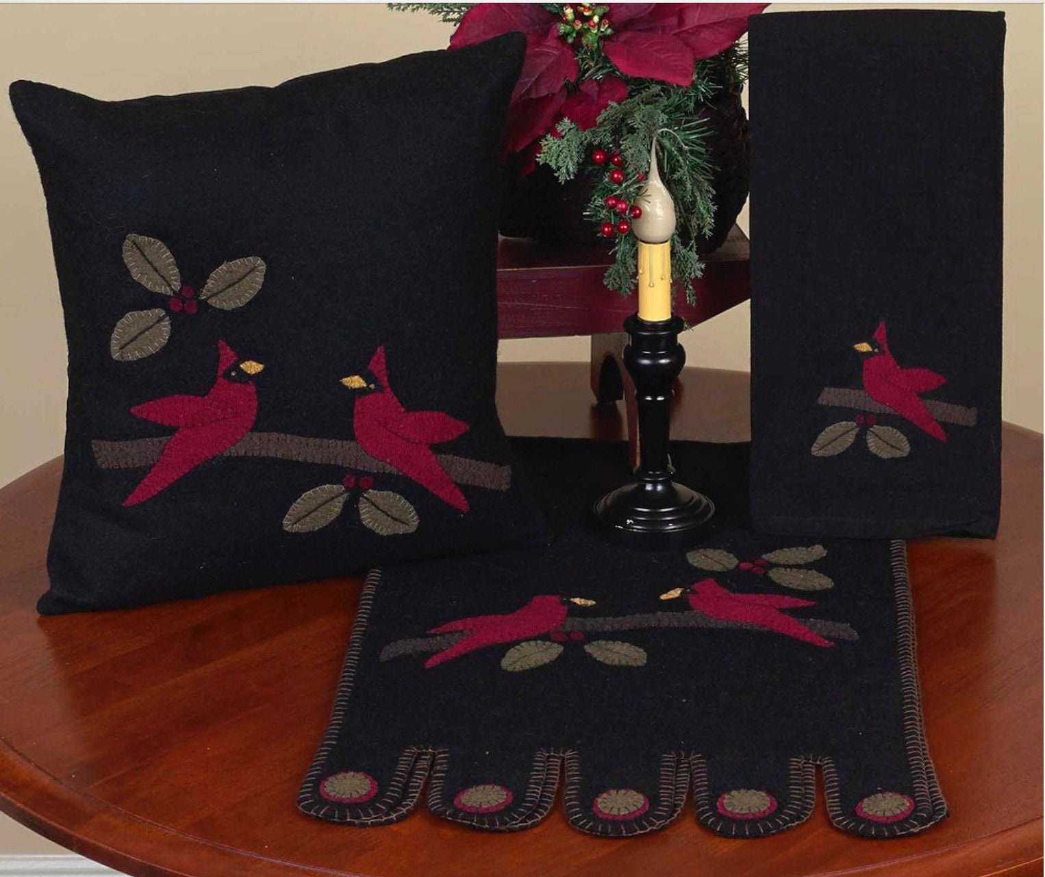 Cardinal Christmas Table Runner 14” x 36” NEW