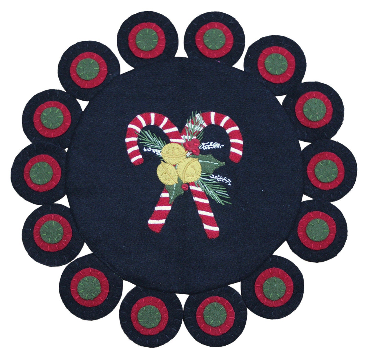 Candy Canes Candle Mat New