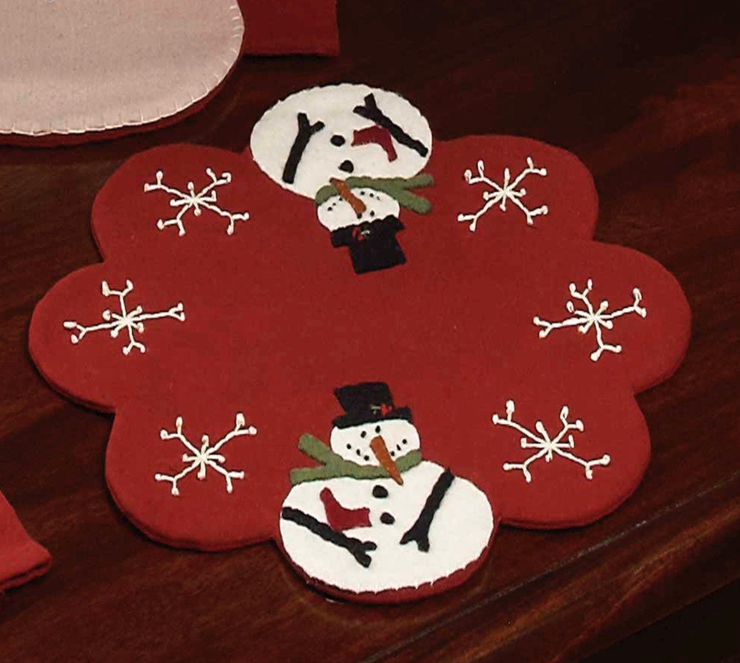Snow Guy Candle Mat New