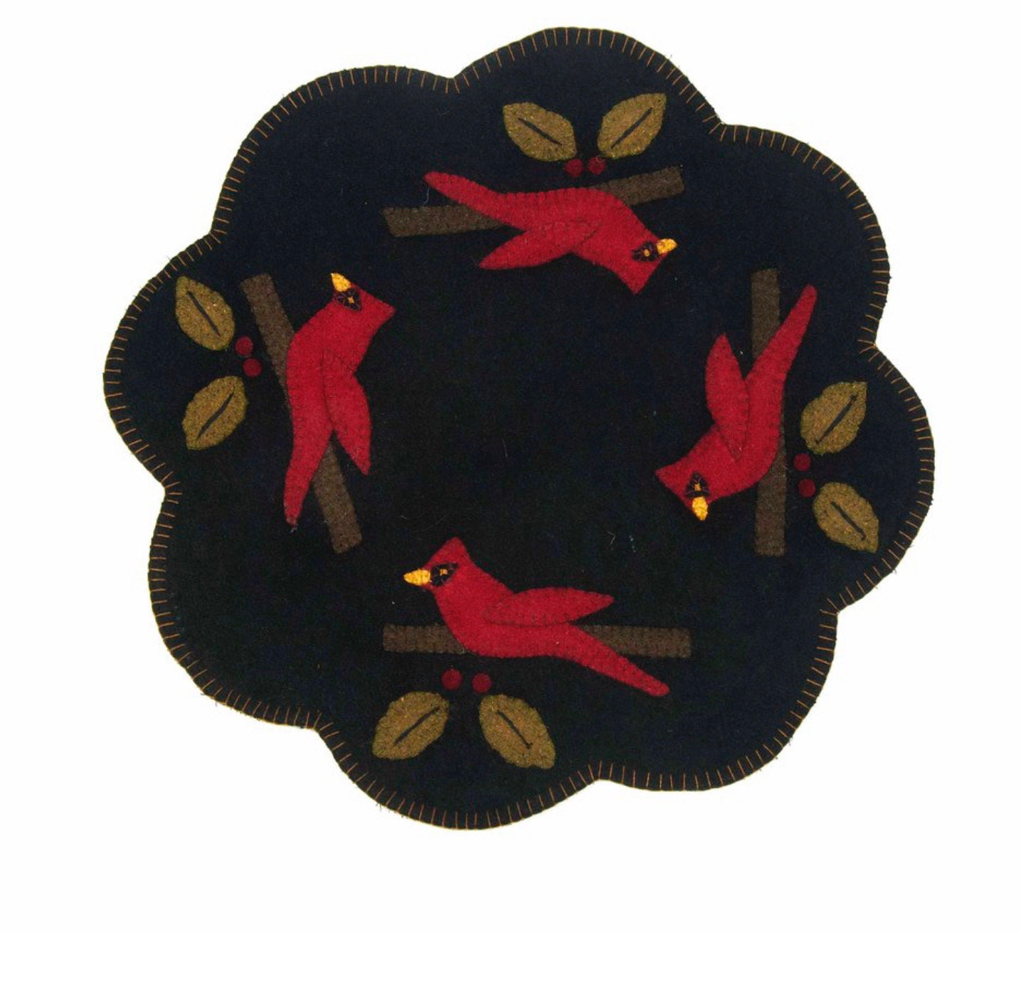Cardinal Christmas Candle Mat New