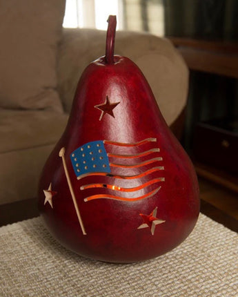 Meadowbrook Gourds Patriotic American Flag Gourd—-NEW