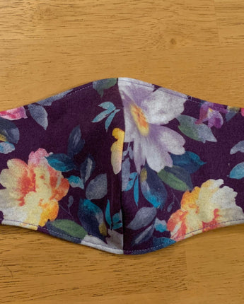 Floral/Purple Face Mask Reversible & Washable! NEW