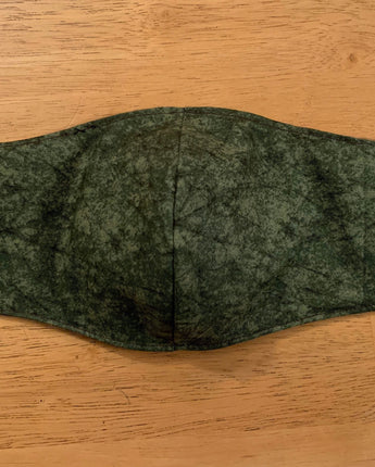 Camo Fleece/Green Cotton Face Mask! Reversible and Washable! NEW