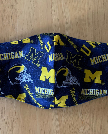 University of Michigan Reversible and Washable Face Mask! New