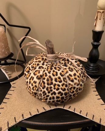 Leopard Fabric Pumpkin ! NEW