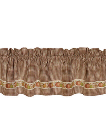 Pumpkin Harvest Valance 72 x 14” NEW