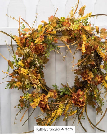 Fall Hydrangea Wreath NEW