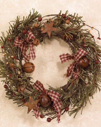18” Primitive Christmas Wreath NEW