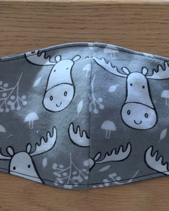 Gray Moose adjustable Face Mask Reversible & Washable! NEW