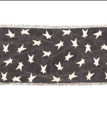 Black Primitive Star Table Runner  13”x 36”NEW