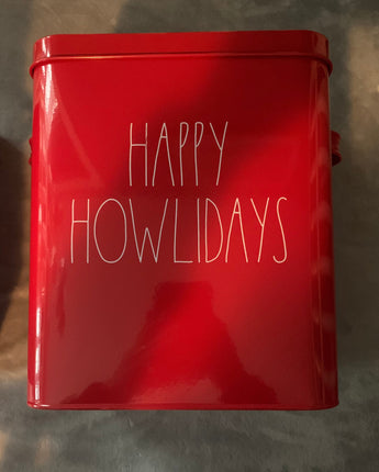 Rae Dunn Holiday Tin “Happy Howlidays”