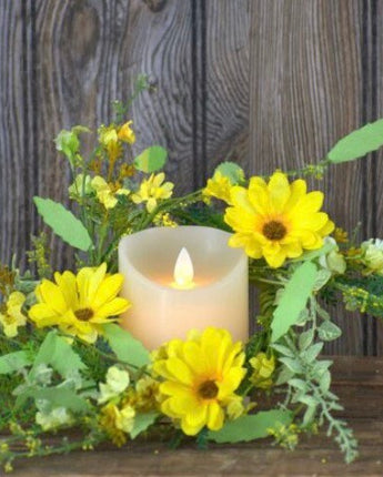 Garden Daisy 4.5 inch Candle Ring  NEW