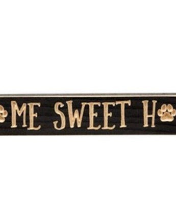 Pawprint Home Sweet Home Engraved Block, 12”