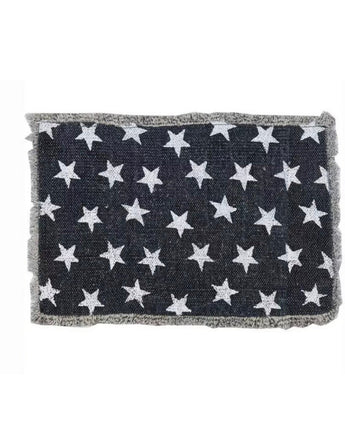Multi Star Navy Placemat Set of 6 (12 x 18). New