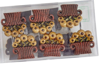 Folk Crow Shower Curtains Hooks (12 Hooks)