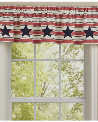 Stars and Stripes Patch Lined Valance (60x14