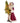 Plum Wine Holiday White Santa with Tree, 29”