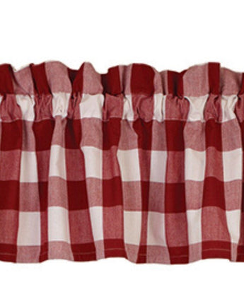 Red Check Valance (72x14”)