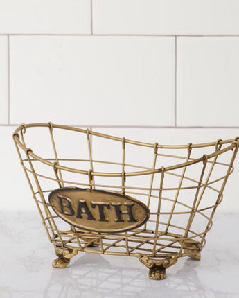 Bath Basket, Copper 5.5” H x 10.25” W x 6.5” D