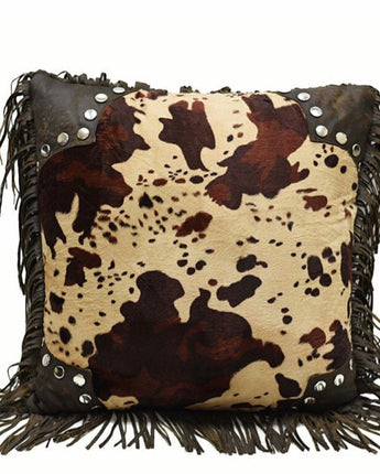 Caldwell Scalloped Faux Cowhide Throw Pillow!