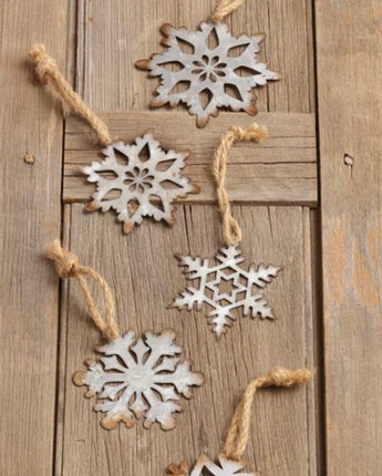 Ornaments - Metal Snowflakes Set of 5