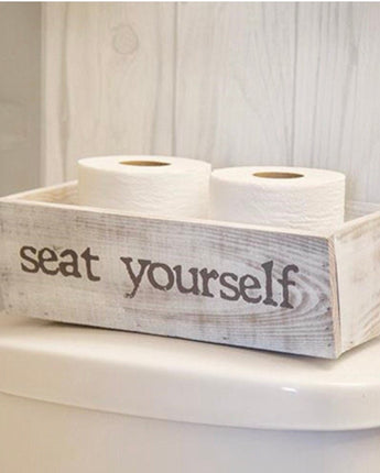 Hello Sweet Cheeks/Seat Yourself Reversible Toiletries Box NEW