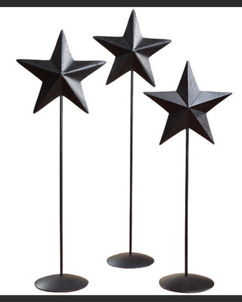 Black Barn Star Pedestals Set of 3 (16,18,20”)