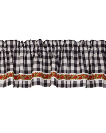 Geranium Check Valance (72x14”)
