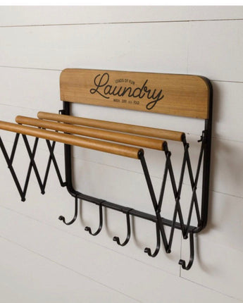 Laundry Shelf With Hooks New