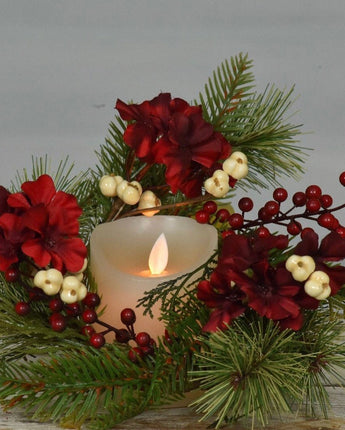 Holiday Hydrangea 4.5in Candle Ring! New