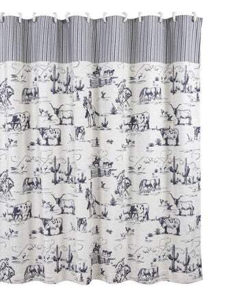 Ranch Life Shower Curtain with Hooks! New
