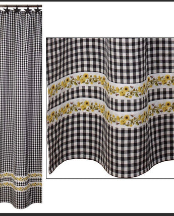 Flowers ‘N’ Bees Shower Curtain (72x72”) New
